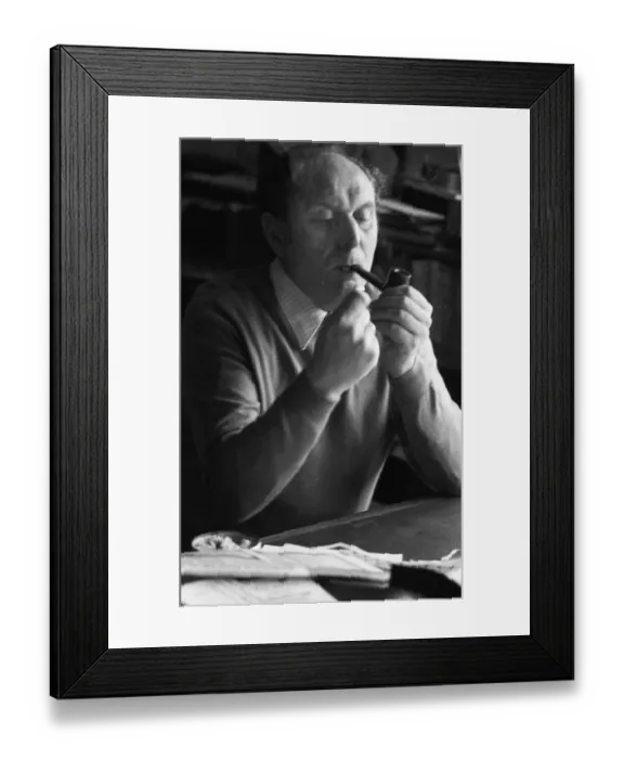 Framed Print : The Dortmund writer Josef Reding on 27