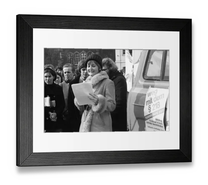 Framed Print : Several hundred woman and a few men turned out in Bonn on 15