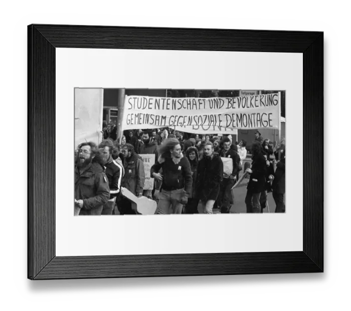 Framed Print : Students, mostly from universities in North Rhine-Westphalia Framed Print : Students, mostly from universities in North Rhine-Westphalia