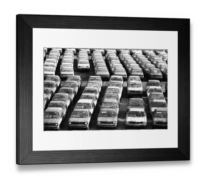 Framed Print : Car dump at the Opel Bochum plant on 3 Framed Print : Car dump at the Opel Bochum plant on 3
