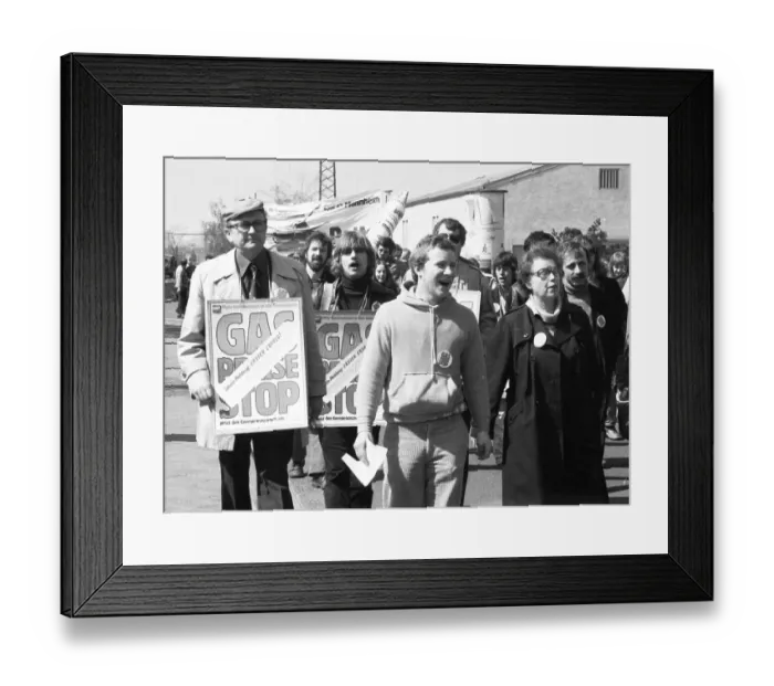 Framed Print : In the municipal election campaign