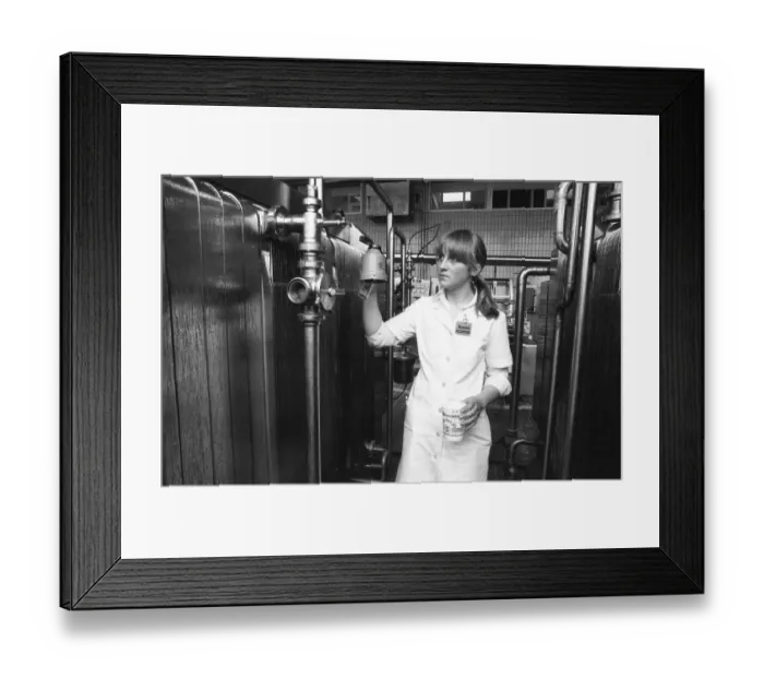Framed Print : The work of the Westmilch dairy in the production of butter on 28 Framed Print : The work of the Westmilch dairy in the production of butter on 28