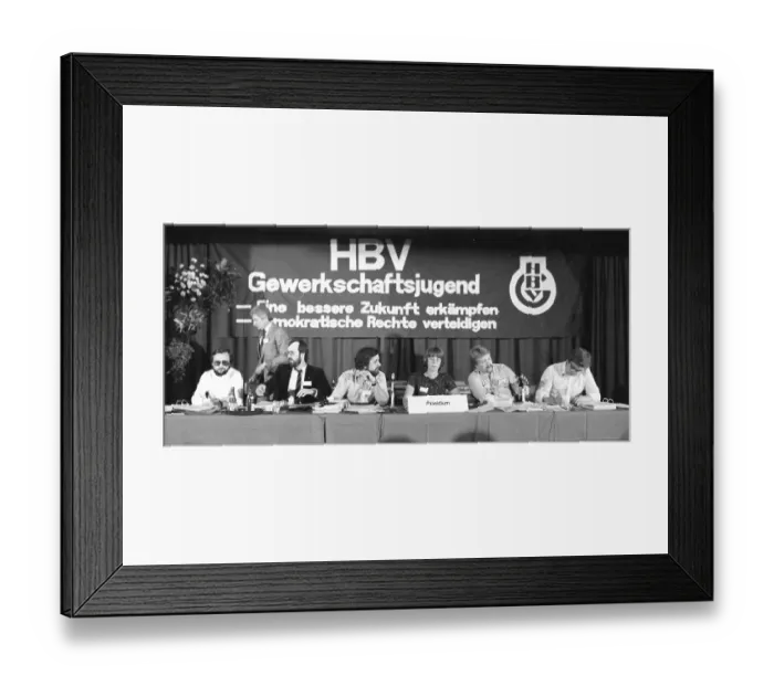 Framed Print : Youth Conference of the Trade, Banking and Insurance Union (HBV) on 31 Framed Print : Youth Conference of the Trade, Banking and Insurance Union (HBV) on 31