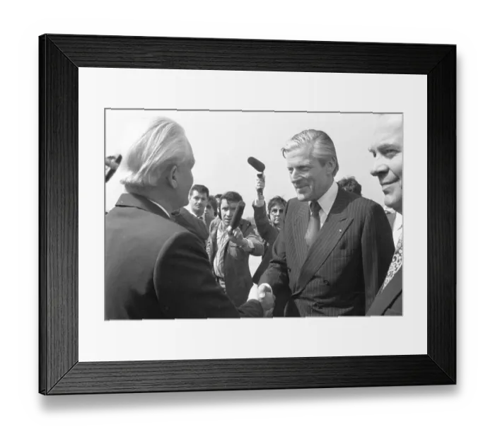 Framed Print : The Krupp concern used the visit of the important GDR politician