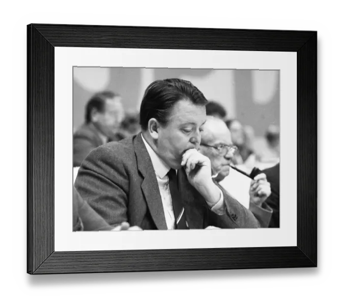 Framed Print : SPD election party conference in Essen on 09 Framed Print : SPD election party conference in Essen on 09