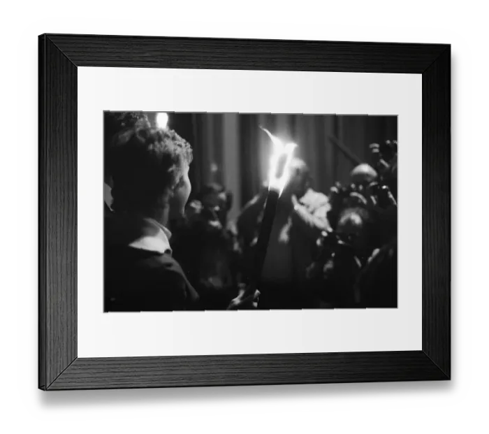 Framed Print : The Yes and No to the 1980 Moscow Olympics brought protesters to the Westfalenhalle on 20