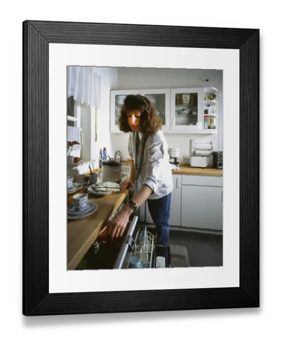 Framed Print : The housework of a housewife, here on 01