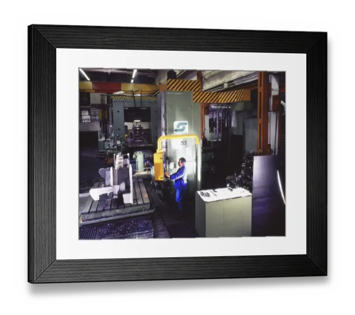 Framed Print : Mechanical engineering, Hemer at the company Sundwiger Eisenwerke Framed Print : Mechanical engineering, Hemer at the company Sundwiger Eisenwerke