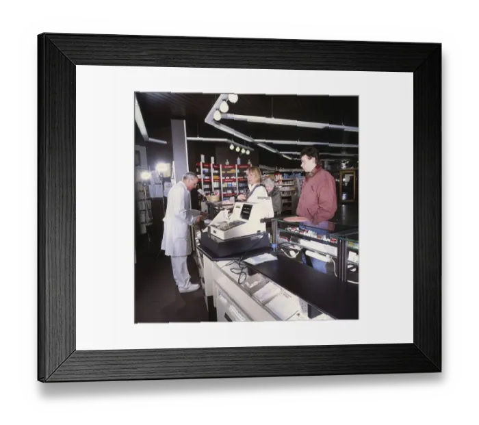 Framed Print : Sale in a pharmacy, here on 13 Framed Print : Sale in a pharmacy, here on 13
