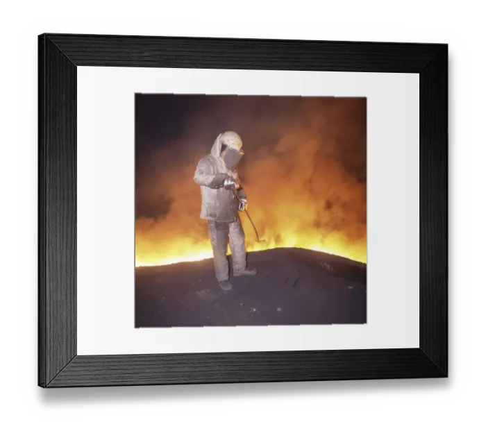 Framed Print : Steel production at Hoesch AG Westfalenhuette on 6