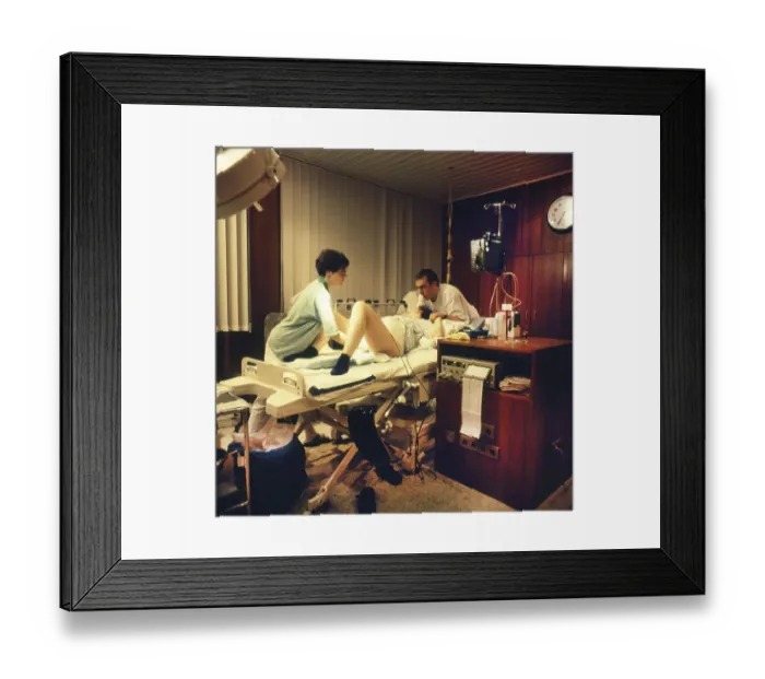 Framed Print : The birth of a child in hospital