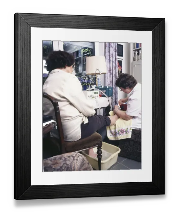 Framed Print : Outpatient foot care, here on 23