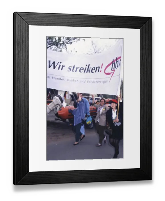 Framed Print : 50, 000 followed a call by their unions HBV