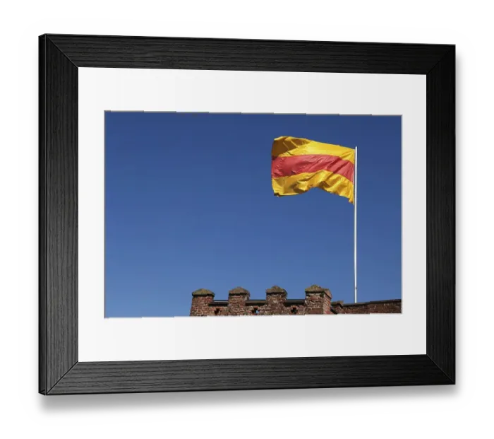 Framed Print : Flag of Baden-Wuerttemberg at Staufenberg Castle