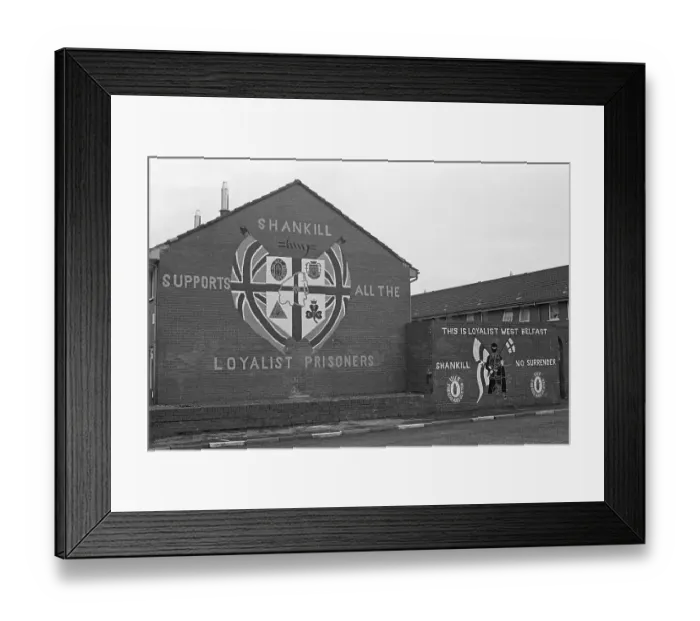 Framed Print : Graffiti, protestant residential area around Shankill Road Framed Print : Graffiti, protestant residential area around Shankill Road
