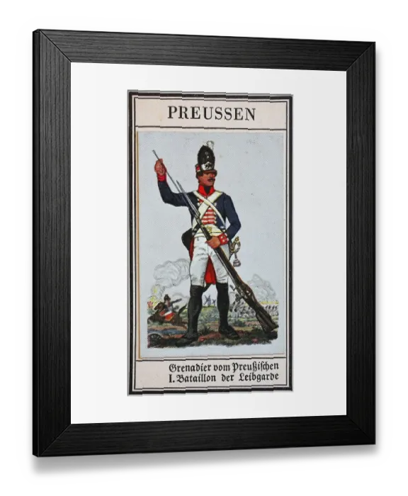 Framed Print : German Uniforms of the 19th century