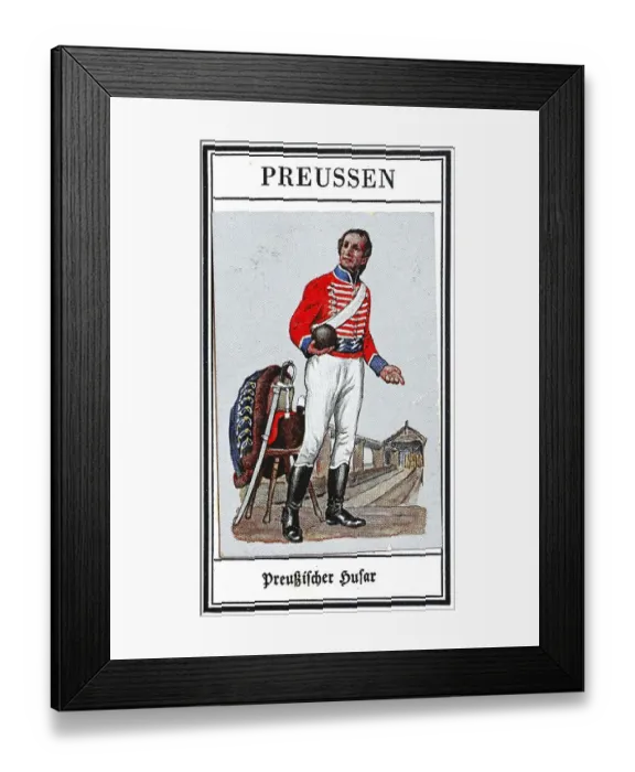 Framed Print : German uniforms of the 19th century