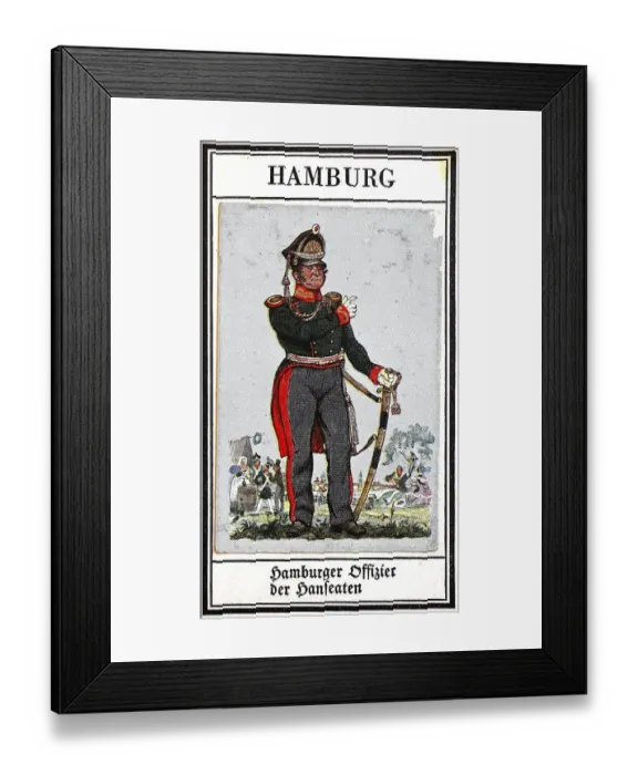 Framed Print : German Uniforms of the 19th century Framed Print : German Uniforms of the 19th century