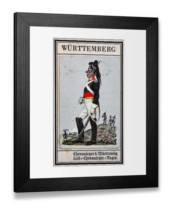 Framed Print : German Uniforms of the 19th century Framed Print : German Uniforms of the 19th century