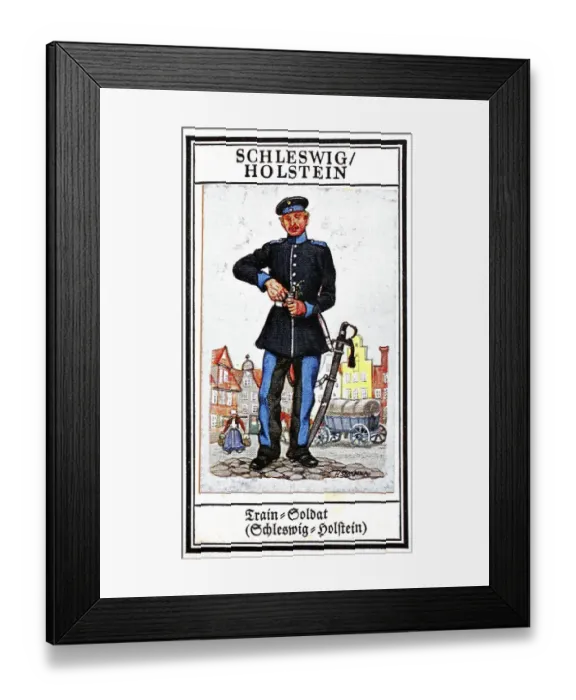 Framed Print : German uniforms of the 19th century