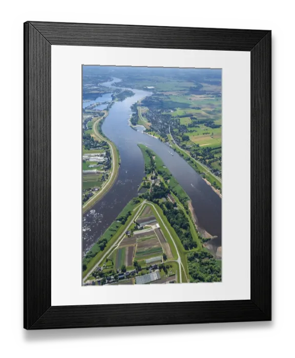 Framed Print : Norderelbe, Suederelbe, Bunthaeuser Spitze