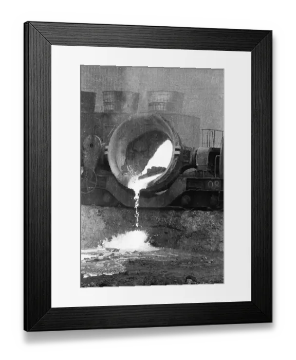 Framed Print : The work of steelworkers like here on 31 Framed Print : The work of steelworkers like here on 31