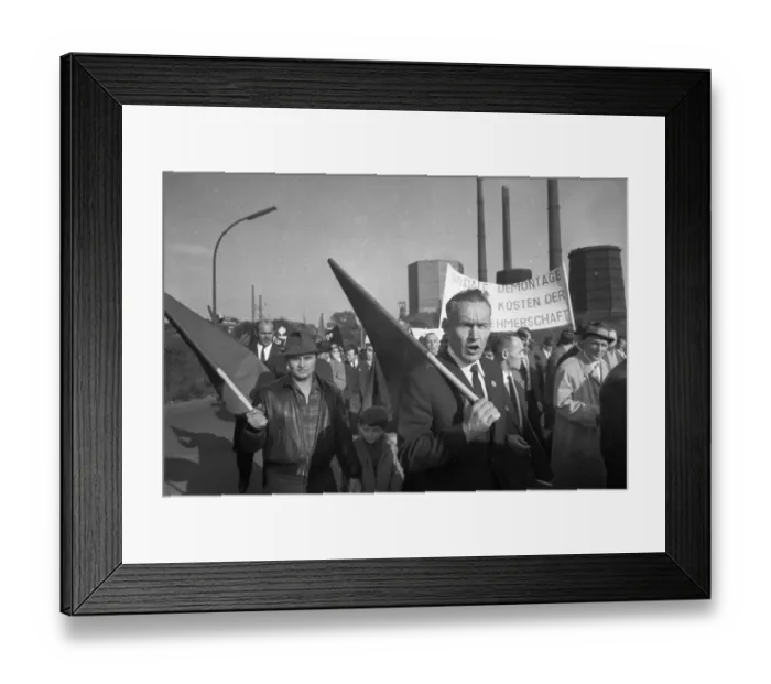 Framed Print : A wave of outrage swept the Ruhr area when the Hansa mine was closed