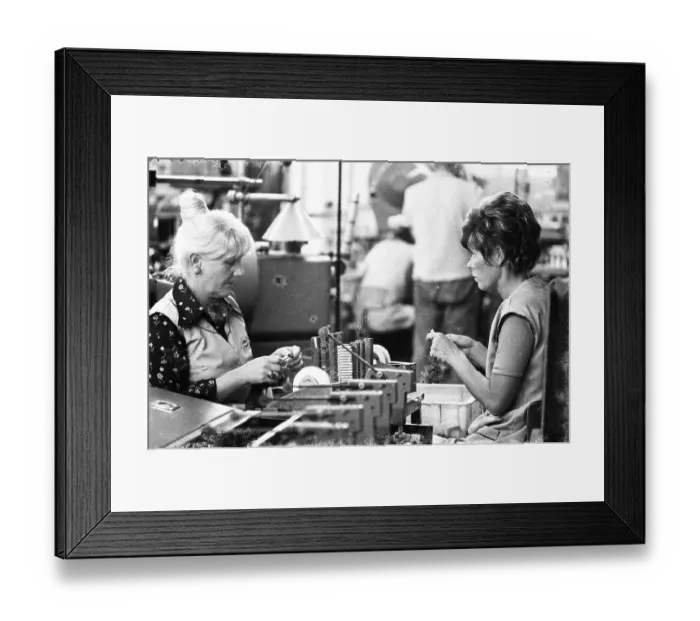 Framed Print : Women's jobs at the appliance manufacturer Krups on 24