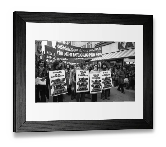 Framed Print : Students, mainly from universities in North Rhine-Westphalia
