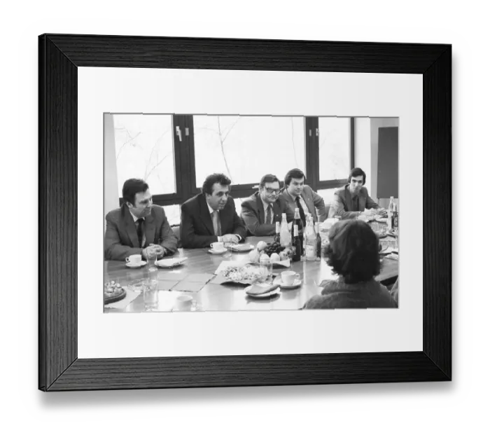 Framed Print : The visit of the Chairman of the FDJ of the GDR
