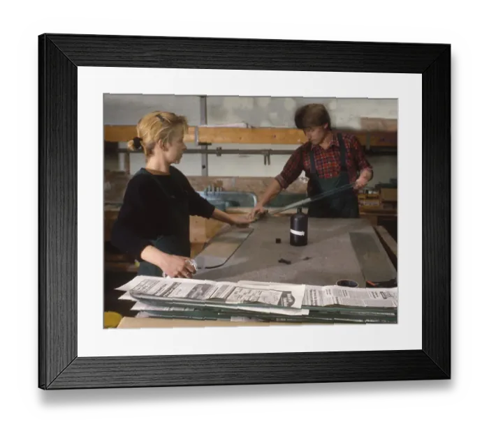 Framed Print : Female workers in the skilled trades