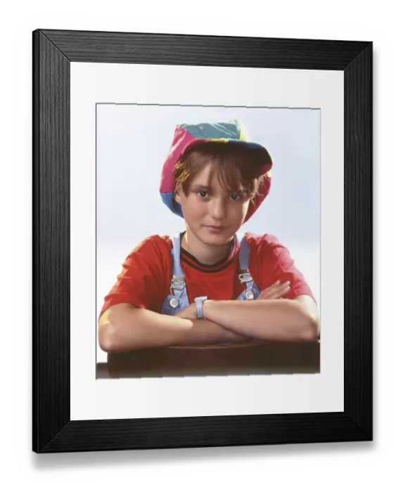 Framed Print : A teenager sits as a model, here Jennifer on 23