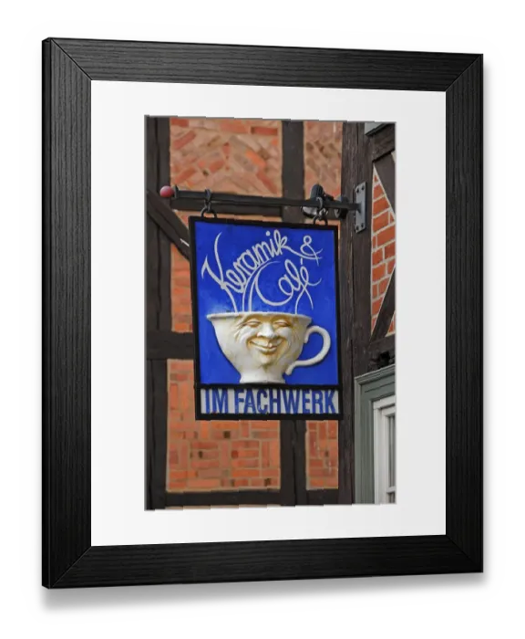 Framed Print : Nose sign from a cafe, Quedlinburg