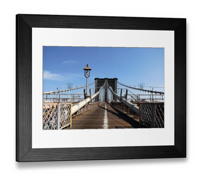 Framed Print : Brooklyn-Bruecke, New York City