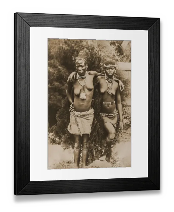 Framed Print : Portrait of two African women, 1916 Framed Print : Portrait of two African women, 1916