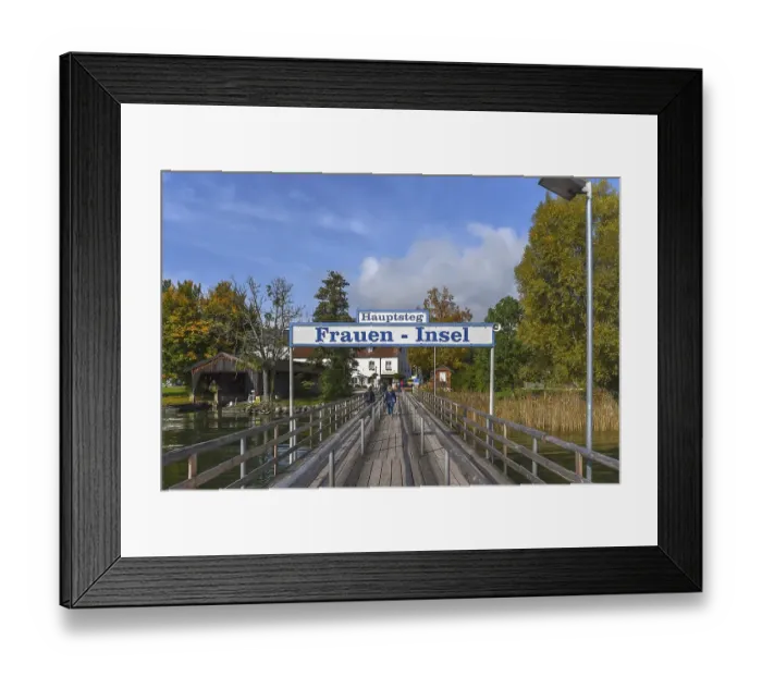 Framed Print : Landing stage on Fraueninsel in Chiemsee