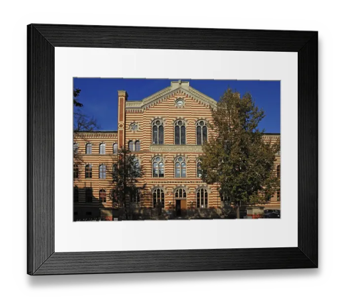 Framed Print : Former Carl Ritter School (opened 1862)