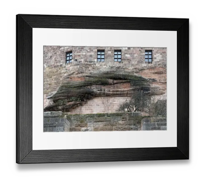 Framed Print : Built on rock, detail of the Kaiserburg