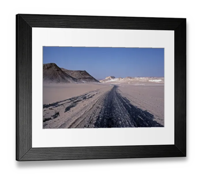 Framed Print : Travelling through the Black Desert and the White Desert