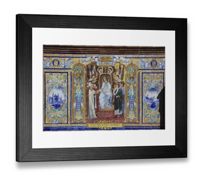 Framed Print : City of Seville, at the Plaza de Espana