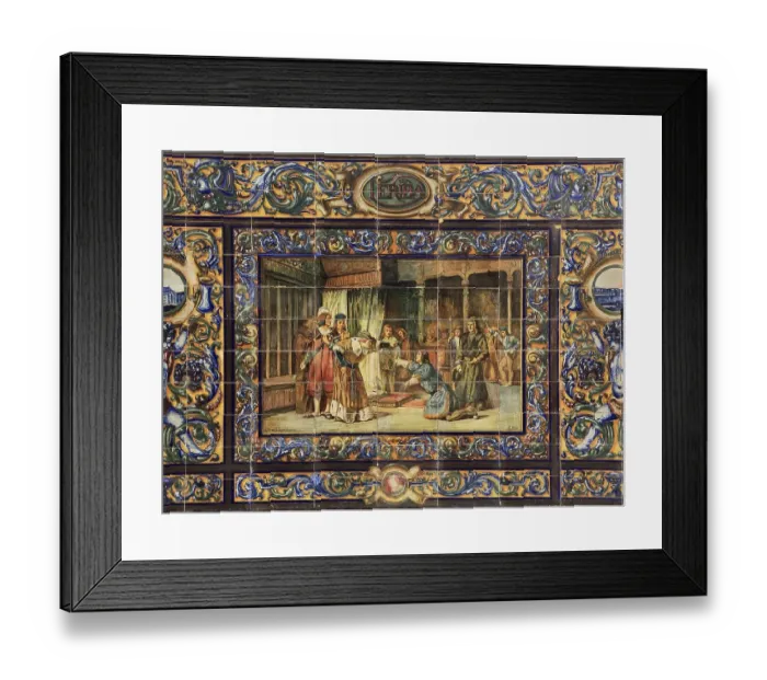 Framed Print : City of Seville, at the Plaza de Espana