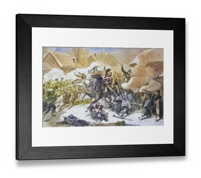 Framed Print : Battle near La Force on the 11th of January Framed Print : Battle near La Force on the 11th of January