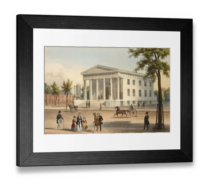 Framed Print : Troy Courthouse in 1850, Alabama Framed Print : Troy Courthouse in 1850, Alabama