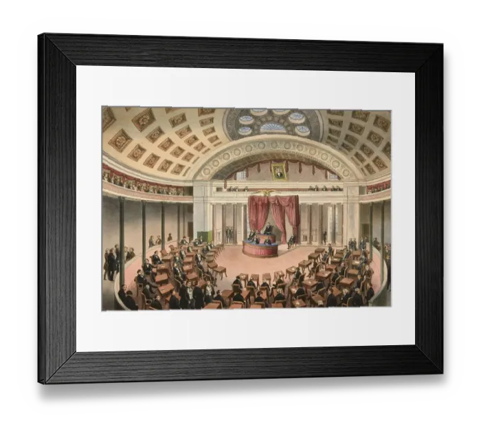 Framed Print : Washington, Senate Chamber, 1848 Framed Print : Washington, Senate Chamber, 1848