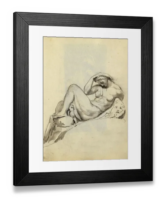 Framed Print : Study of the statue The Night of Michelangelo Framed Print : Study of the statue The Night of Michelangelo