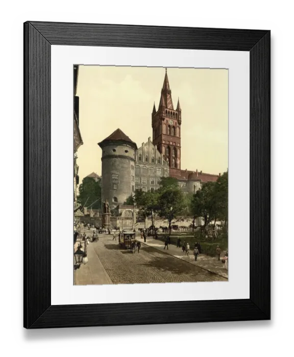 Framed Print : Castle and old town of Koenigsberg in East Prussia
