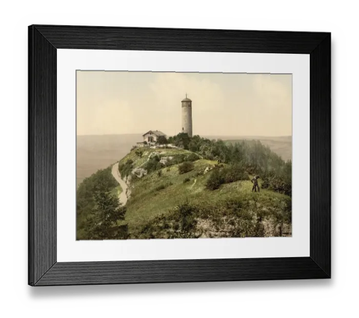 Framed Print : Fox tower of the ruin Kirchberg near Jena in Thuringia