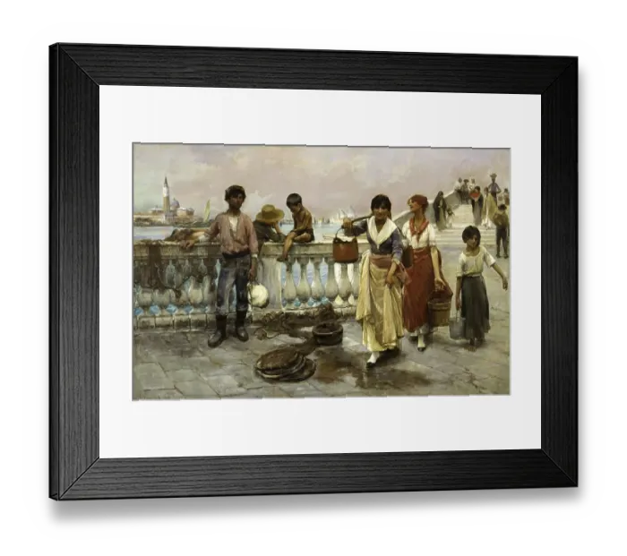 Framed Print : Water Carrier, Venice, 1880, Italy Framed Print : Water Carrier, Venice, 1880, Italy