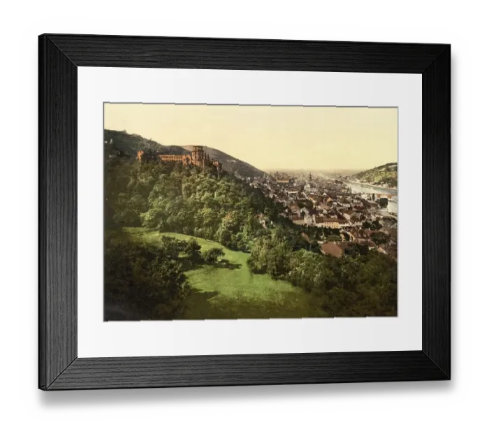 Framed Print : View of Heidelberg from the terrace