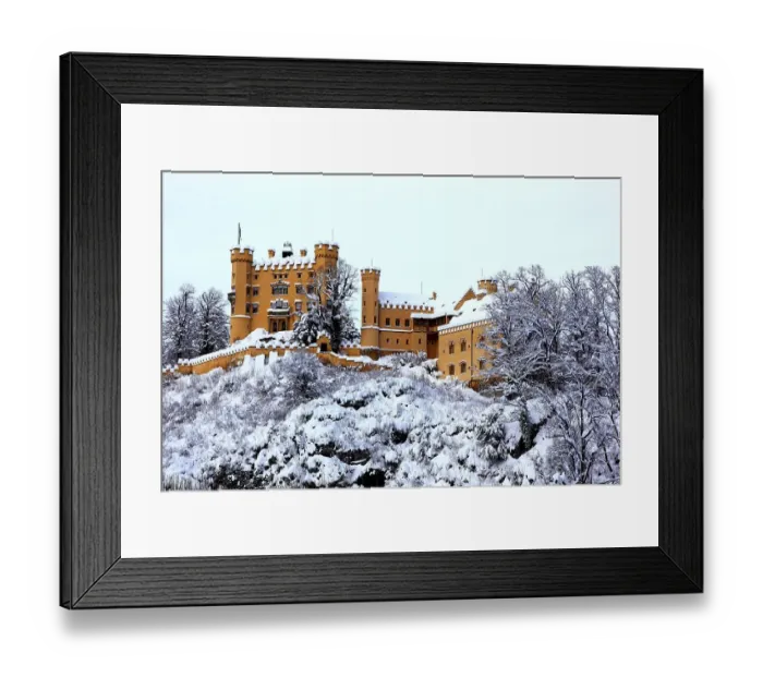Framed Print : Hohenschwangau Castle in winter Framed Print : Hohenschwangau Castle in winter